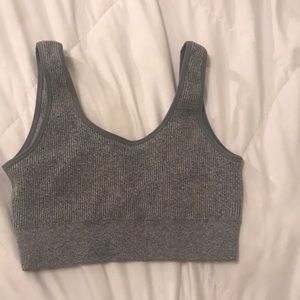 Aerie- unpadded ribbed sports bra or cropped tank